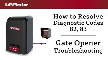 How to Resolve Diagnostic Codes 82-83 | LiftMaster Gate Opener Troubleshooting
