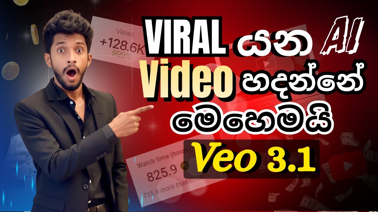 Viral යන AI Video හදන්නේ මෙහෙමයි. (Veo 3.1) 😱 | 2025 New AI Trick 🔥
