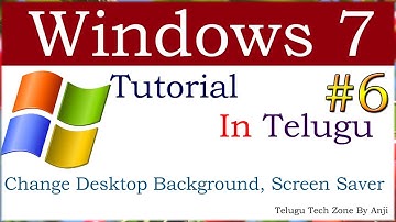 Windows 7 Tutorial In Telugu Part 6 || How to change Desktop Background In Windows 7 In Telugu