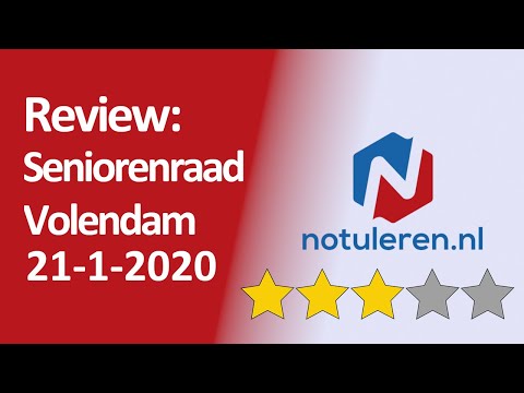 Review: Notulen Seniorenraad Edam-Volendam 21-1-2020