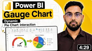 Power BI Gauge Chart Explained 🎯 | Dynamic with Pie Chart Interaction