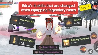 Edna's skills altered by legendary runes Pass 1 | Epic Conquest 2