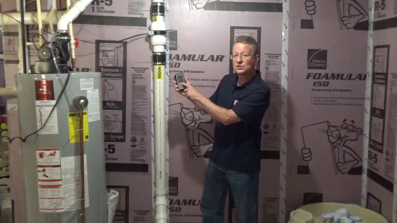 radon system monitor tubing