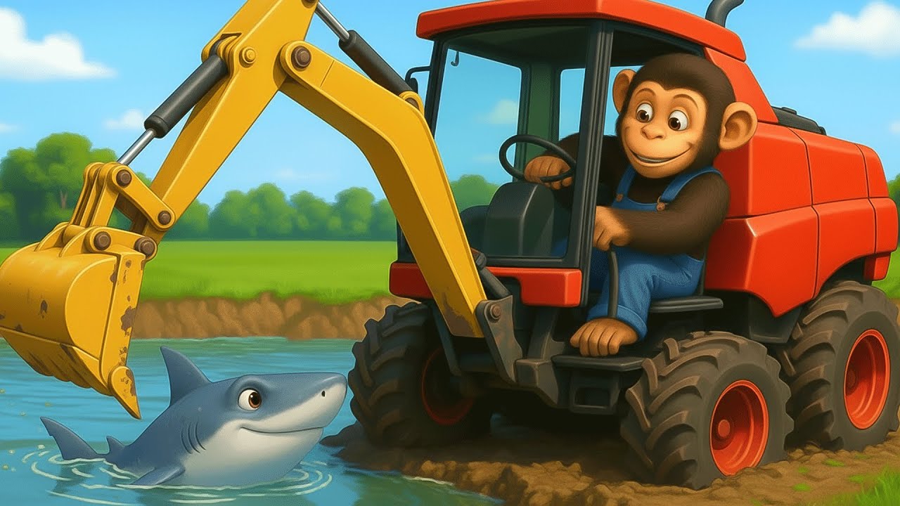 🚜 Monkey Tractor Hero Saves the Day: A Fun Forest Rescue for All Animals 🐾🌲| Monkey Tractor Farm 🐒