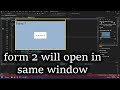 How to Open All Forms in the Same Window | Windows Form C#
