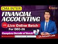 CMA Inter Financial Accounting Live Online Batch | Complete Details | CA Avinash Lala