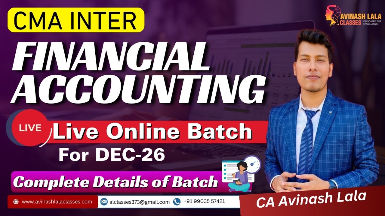 CMA Inter Financial Accounting Live Online Batch | Complete Details ...