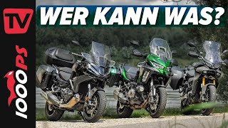 Reisen auf Japanisch! VergleichsTest Honda NT1100  Yamaha Tracer 9 GT  Kawasaki Versys 1000 SE