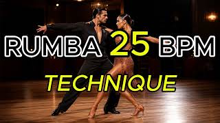 Rumba Practice 25 BPM – Ballroom Dance Practice Music (Violin Lead &amp; Technique Variation)