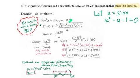 5 5 Solve Trig Equations Part 2 (3rd video in set of 3)