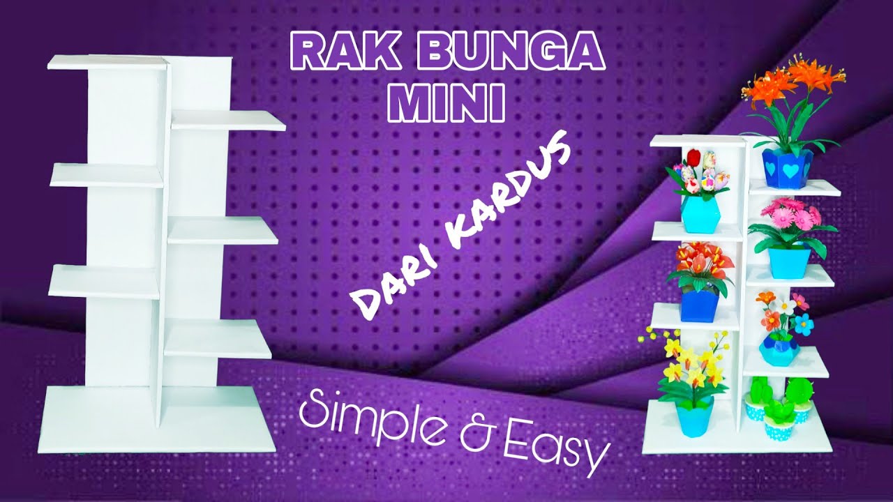  Rak  bunga mini dari  kardus  bekas Kreasi  dari  kardus  