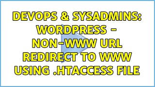 Famous DevOps & SysAdmins: Wordpress - Non-www URL redirect to www using .htaccess file Net Worth