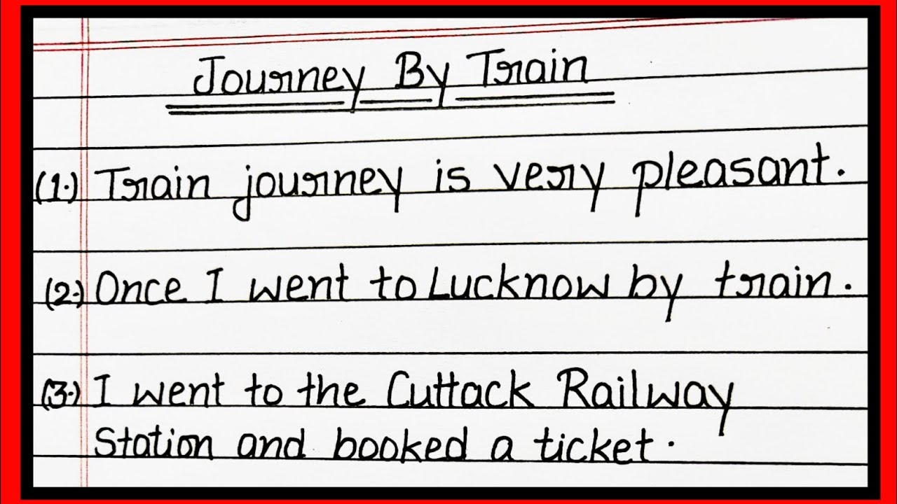 Journey by train/ 10 Lines Essay on Journey by train/ 10 Lines on Journey by train/