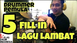 5 Fill In Basic untuk Lagu Pelan / Slow #belajardrum #drum #drummer #gospelchop #drummergereja
