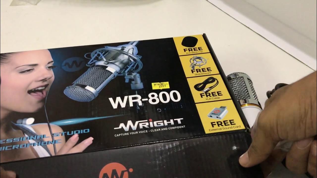 Wright WR 800 Condenser Microphone For Voice Recording And Singing