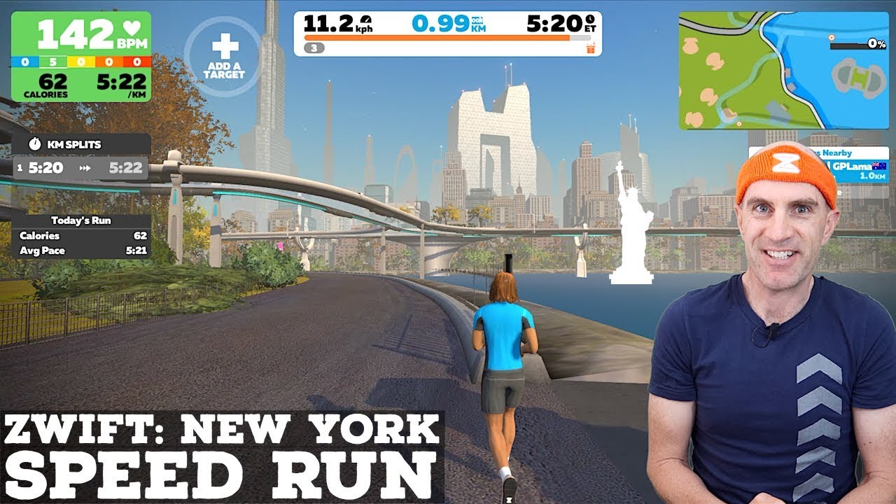 virtual running groups Zwift New York: Shuman Trail Loop Speed Run