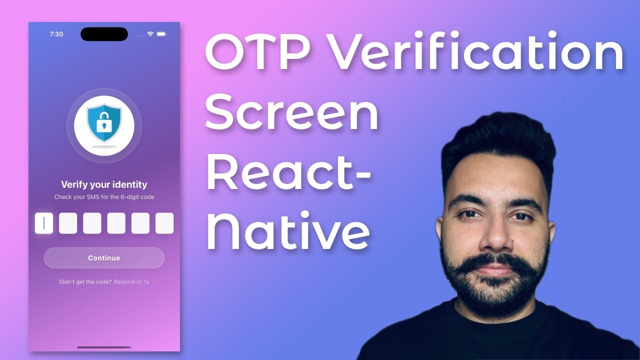 OTP Verification Screen - React Native #reactnative #otp #coding - YouTube