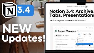 Famous 6 NEW Features in the Notion 3.4 Update | Full Tutorial & Guide Profile