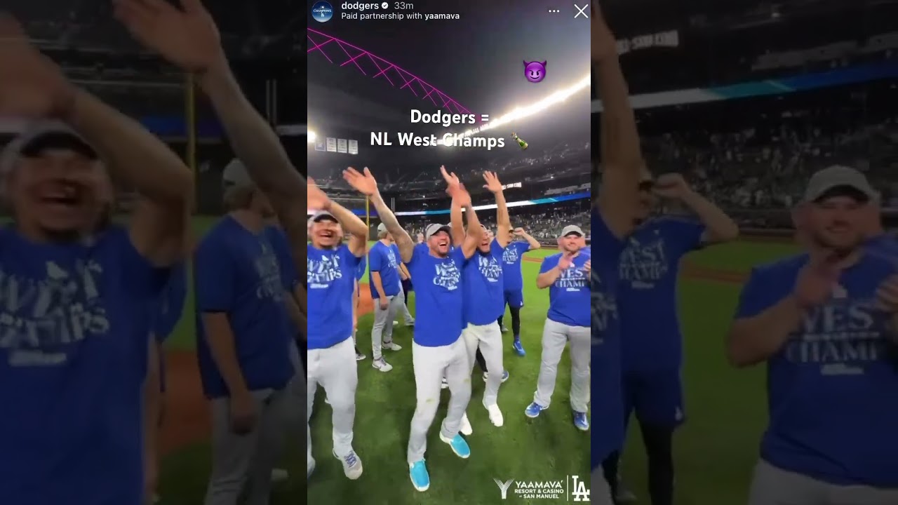 Dodgers are the National League West 2023 CHAMPIONS! LA clinches