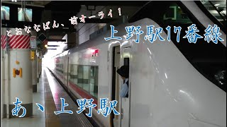 【あゝ上野駅】上野駅17番線　ときわ53号発車シーン