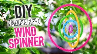 DIY Perler Bead Rainbow Wind Spinner | Perler Bead Ideas