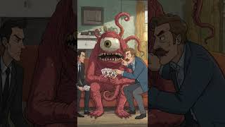 The cheating monster trying to cheat the game. He got caught out there. to bad.