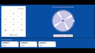 Generate Random Ticket Number by Spinning Wheel