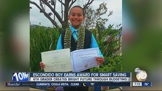 Escondido boy earns award for smart saving