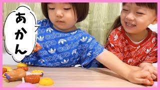 【ママ目線】おもちゃのドーナツで遊ぶ二人がおもしろすぎるwww【子育てモニタリング】