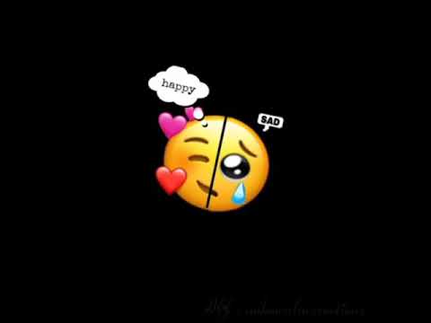 iMovie New Black Screen Status Heart Broken Emoji || Mood Off Status • unkownluvcreations - YouTube