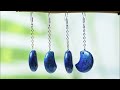 moon shaped lapis lazuli crystal earrings