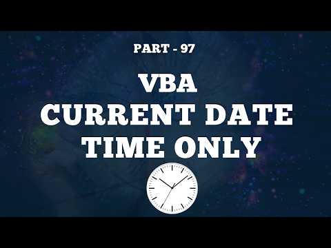 Part 97 - VBA Code to Get Current Date & Time Only | Display Hours, Minutes, and Seconds | Hindi