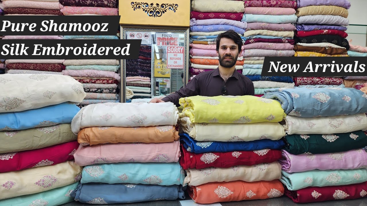 SALE ALERT 📢 Pure Korean Shamoz Silk Embroidered 3pcs Dresses | New Arrivals 