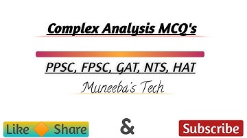 Complex Analysis Important MCQ