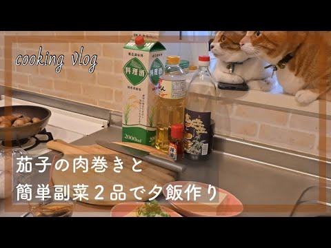 【料理vlog】2人暮らし | 夕飯作り | すぐできる簡単副菜２品 | レシピ有り