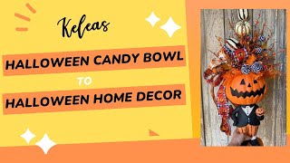 Halloween candy bowl to Halloween home decor