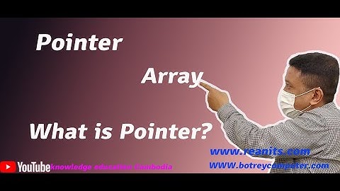Pointer and Array C Programming and C++ Programming
