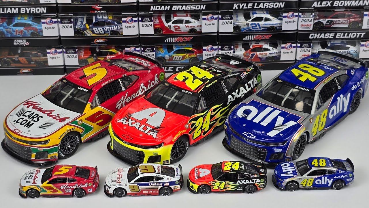 All 4 Hendrick Motorsports 2024 Throwbacks 1/64 and 1/24 Diecast