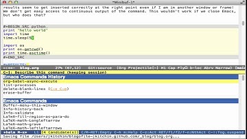 Asynchronous python in org-mode src-blocks
