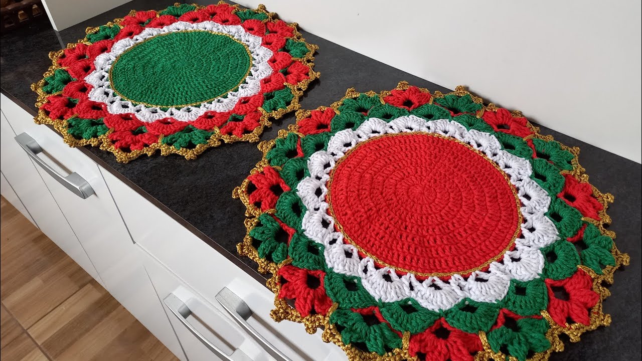 Sousplat Encanto de Natal em crochê