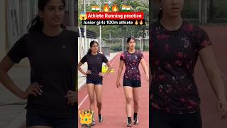 😱Watch!#girls Drill running champion #100 meter#practice #sports#athlete #power #haryanvisong#shorts