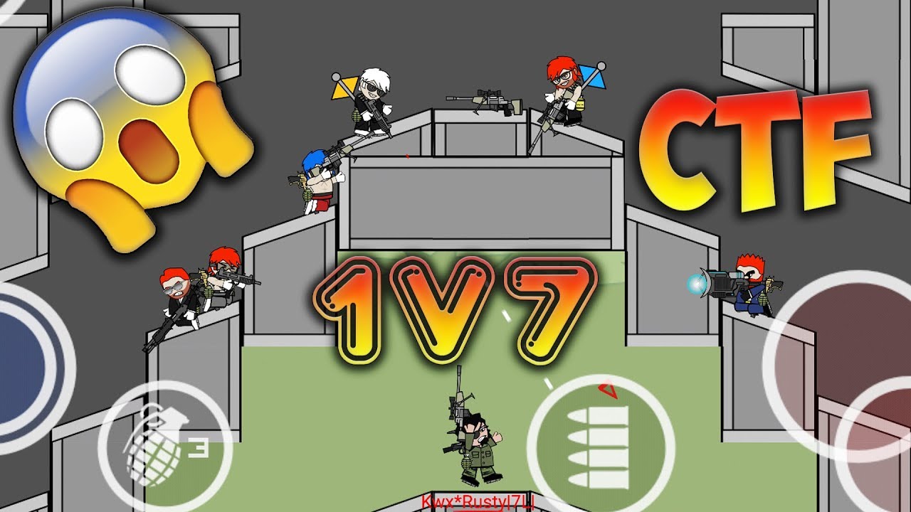 Mini Militia 1vs7 Epic Ctf Challenge Capture The Flag Gameplay Doodle Army 2 Mini