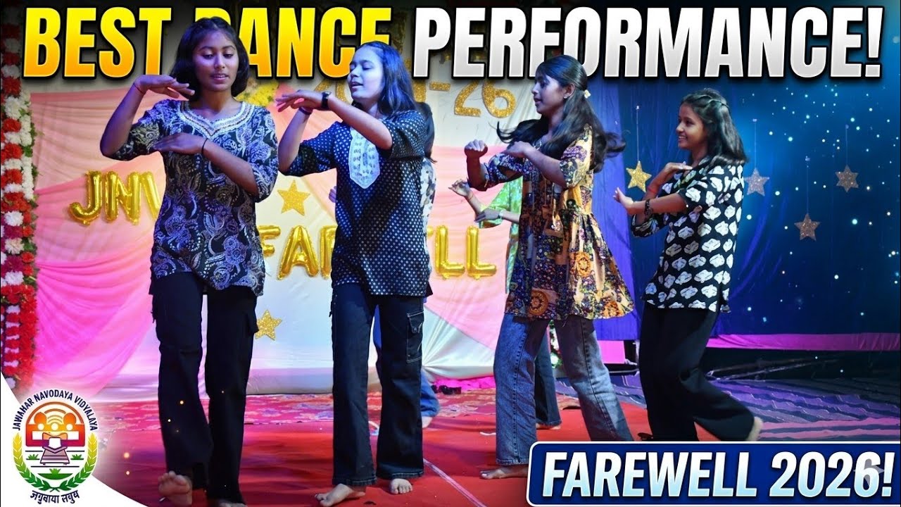 A wonderful dance performance by Junior Girls at Farewell 2026 💗// jnv ...