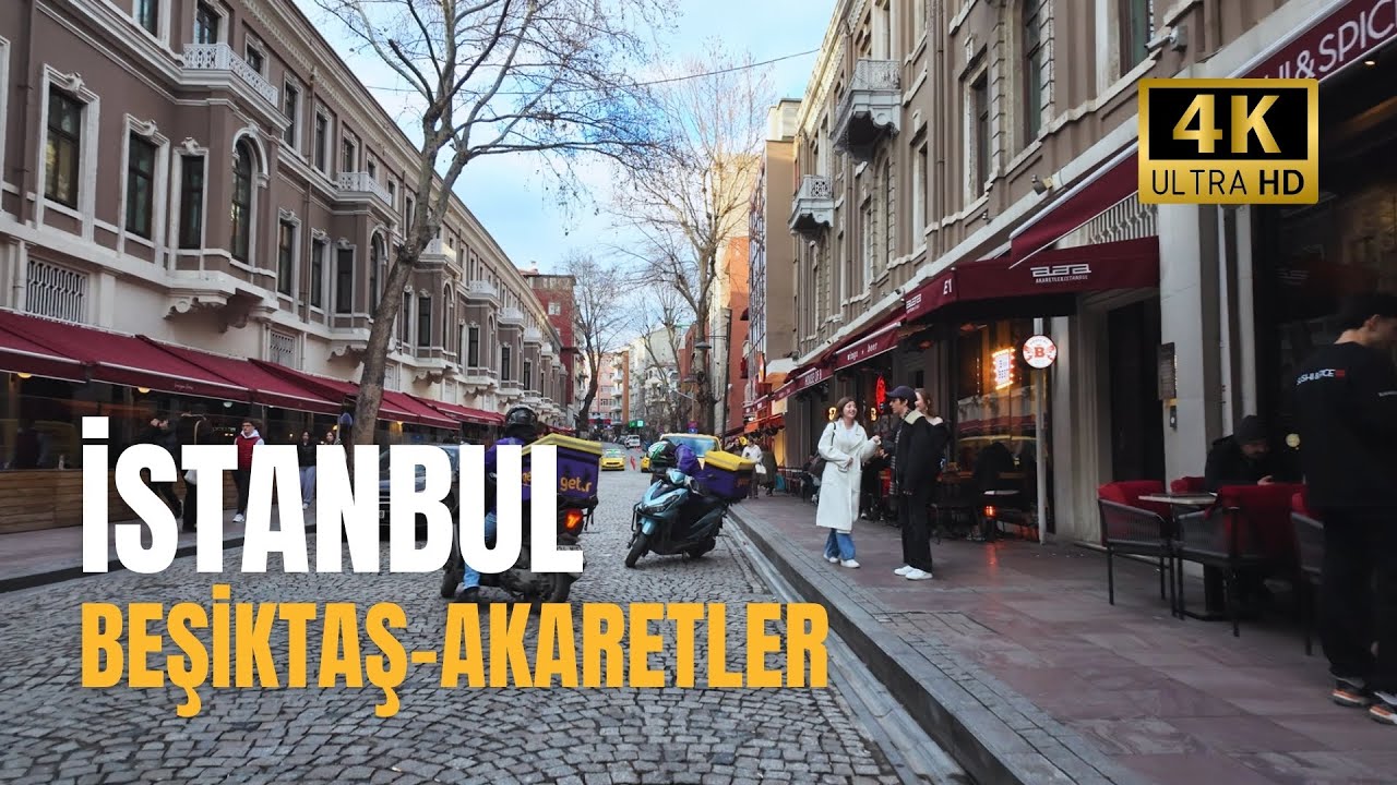 Istanbul Besiktas Akaretler : Historic Row Houses & Trendy Streets - Walking Tour 4K 60p