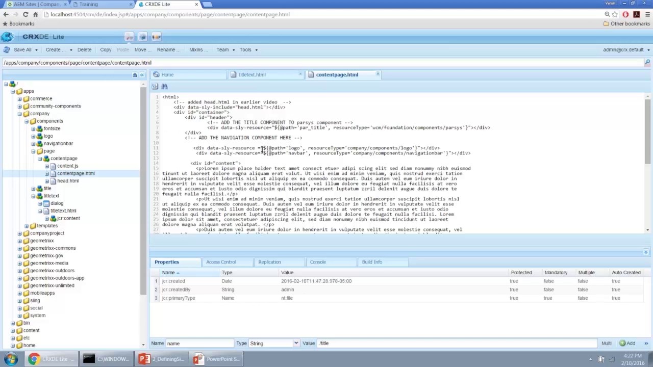 Introduction to Sightly or HTL in AEM