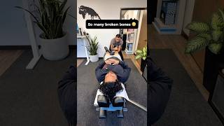 He lost count of how many bones he broke 😳 keeping him nice and loose with adjustments 🙌#asmr