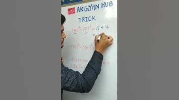 TRICK TO FIND THE DIFFERENCE bETWEEN THE SQUARE OF CONSECUTIVE NUMBERS...#shorts #tricks  #akgyanhub