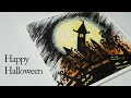 Halloween Painting - Easy &amp; Simple Acrylic Painting For Beginners Step by Step #66