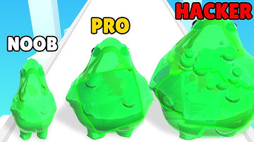NOOB vs PRO vs HACKER in Jelly Running 3D