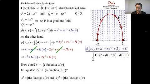 The Fundamental Theorem of Line Integrals Video 2 of 3